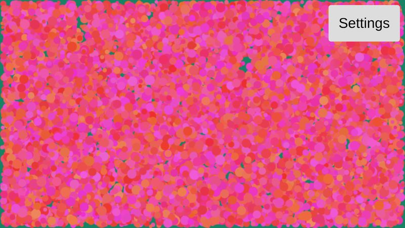 Gravitational Balls: a field of colorful bouncing balls