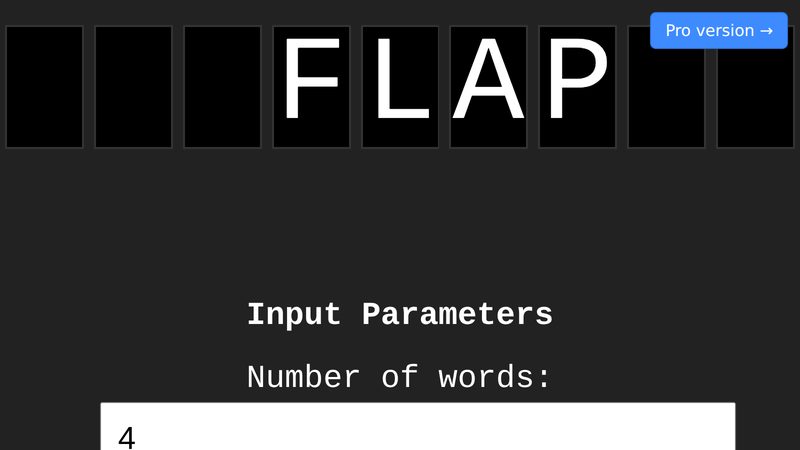Split Flap Display spelling FLAP